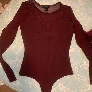 Burgundy bodysuit